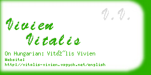 vivien vitalis business card